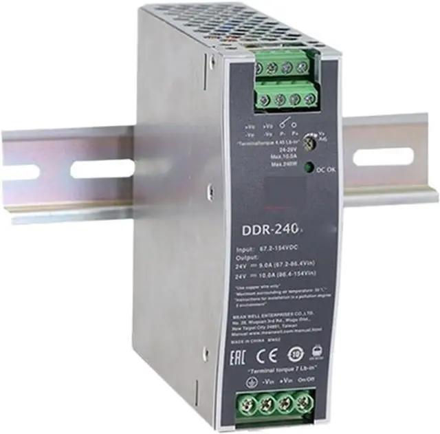 Main image of Switching Power Supply DDR-240B-24 240W16.8~33.6V Input 24V Output DC-DC 10A DIN-Rail Switching Power Supply(DDR-240D-24)