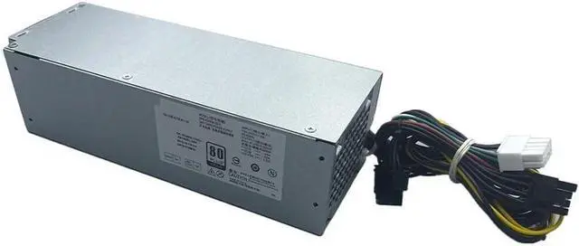 Alt view image 6 of 7 - 600W Power Supply Unit For Dell For OptiPlex 7040 3650 3040 3046 5040 Models, For 0T8M40 DPS-600EM-00 H240EM-00, 8-Pin + 4-Pin + Dual 8-Pin Connector, Metal Housing, Silver