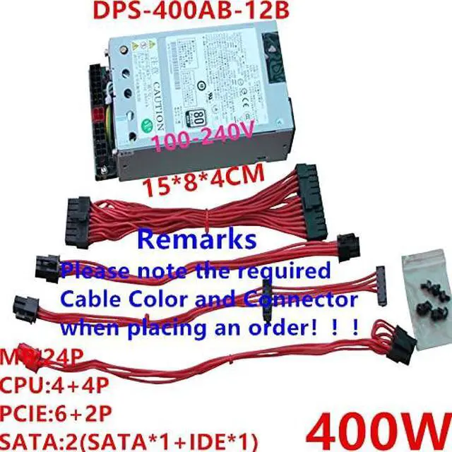 Alt view image 6 of 6 - PSU for Delta 80plus Gold -12V ITX Flex Small 1U K39 K35 S3 M41 M24 Rated 400W Peak 500W Power Supply DPS-400AB-12B