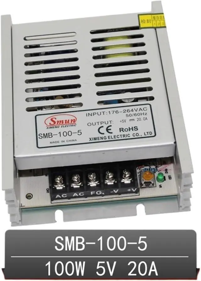 Alt view image 2 of 3 - SMB-100-5 100W Ultra Thin Type Single Output Switching Mode Power Supply 5V 20A AC-DC Slim Led Driver