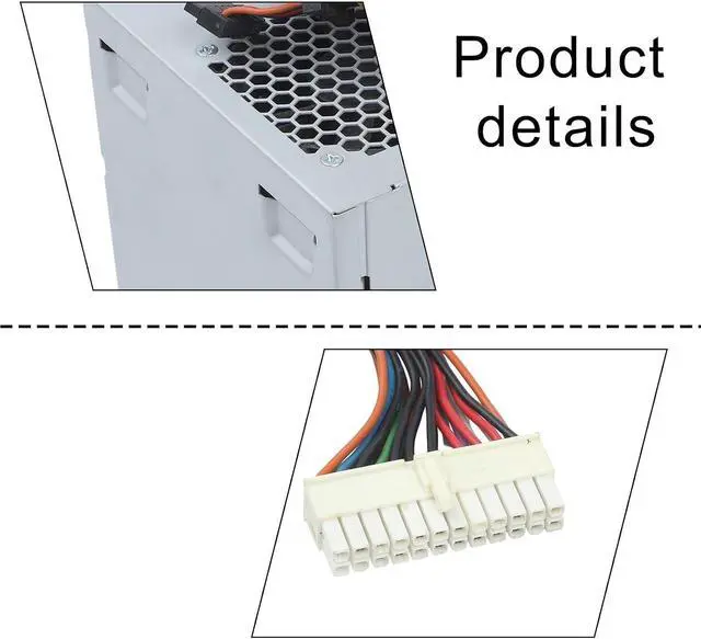 Alt view image 2 of 7 - 305W Desktop ATX Power Supply for Compatible for Dell for Optiplex 360/380/580/745/755/760/780/960 MT, Replaces L305P-01 L305P-03 F305P-00