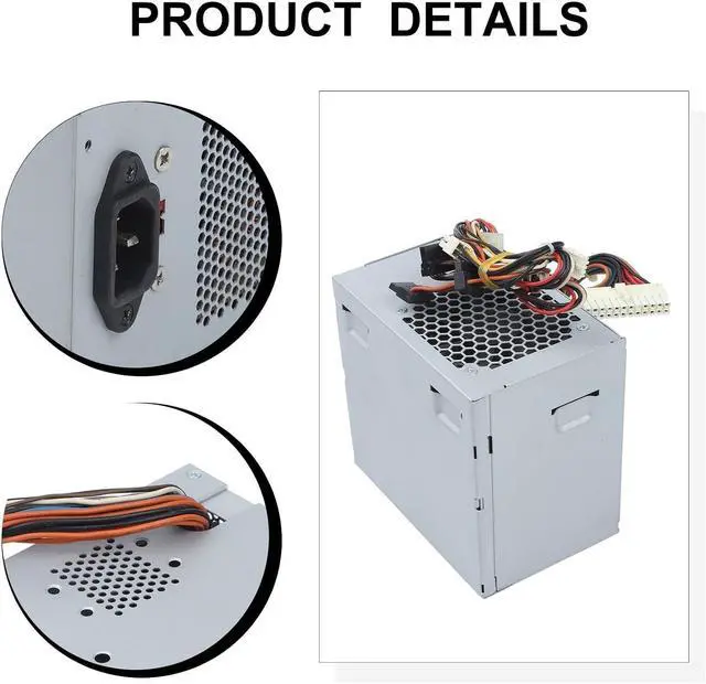Alt view image 3 of 7 - 305W Desktop ATX Power Supply for Compatible for Dell for Optiplex 360/380/580/745/755/760/780/960 MT, Replaces L305P-01 L305P-03 F305P-00