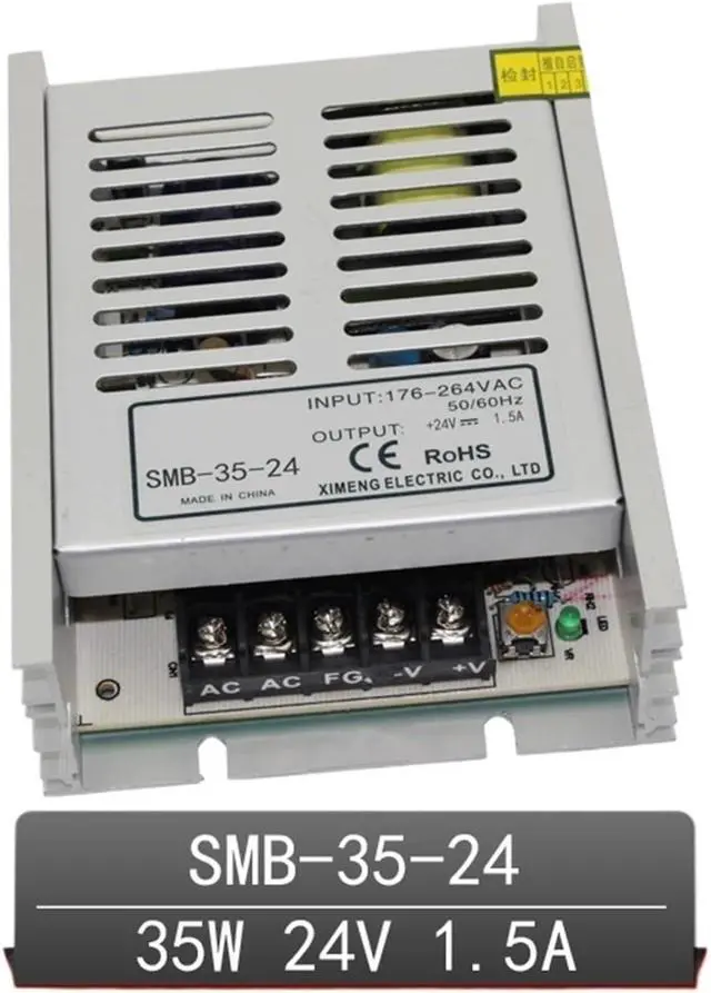 Alt view image 2 of 3 - 35W Ultra Thin Type Single Output Switching Mode Power Supply 24V 1.5A AC-DC Slim Led Driver SMB-35-24