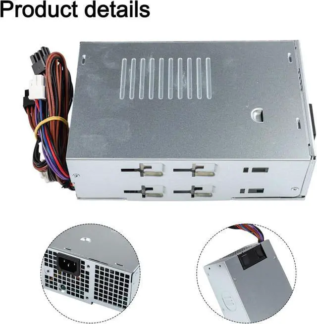 Alt view image 4 of 7 - Dell-Compatible 460W Power Supply HU460EBS-00 AC460EBS-00 T63HC Metal PSU with Low-Noise Cooling Fan Built-in Overvoltage Overcurrent Short Circuit Protection for 3020 Vostro 3020