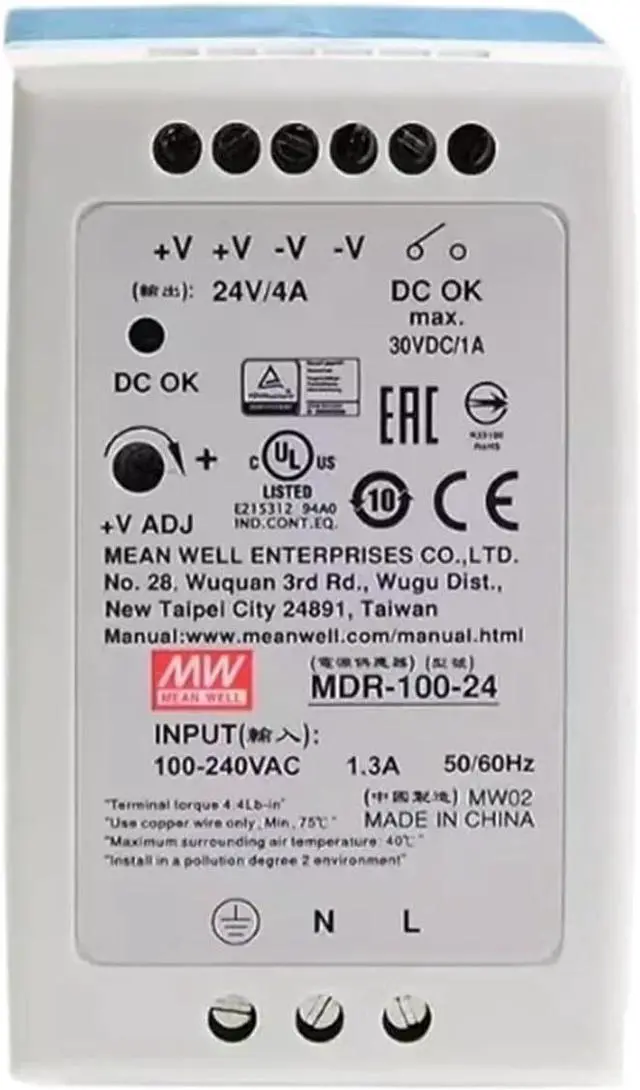 Main image of MDR-100 MDR-100-12 MDR-100-24 MDR-100-48 Single Output Industrial DIN Rail Power Supply(MDR-100-12)