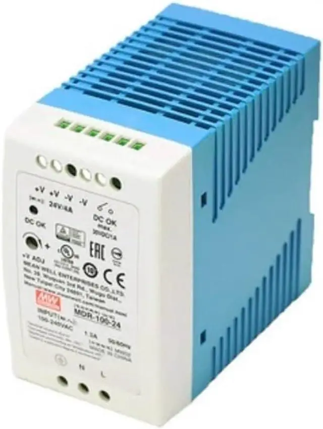 Alt view image 6 of 6 - MDR-100 MDR-100-12 MDR-100-24 MDR-100-48 Single Output Industrial DIN Rail Power Supply(MDR-100-12)