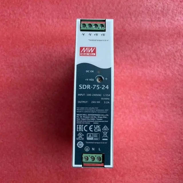 Alt view image 2 of 3 - SDR-75-12 75.6W Single Output Industrial DIN Rail with Power Supply SDR-75 12V 6.3A