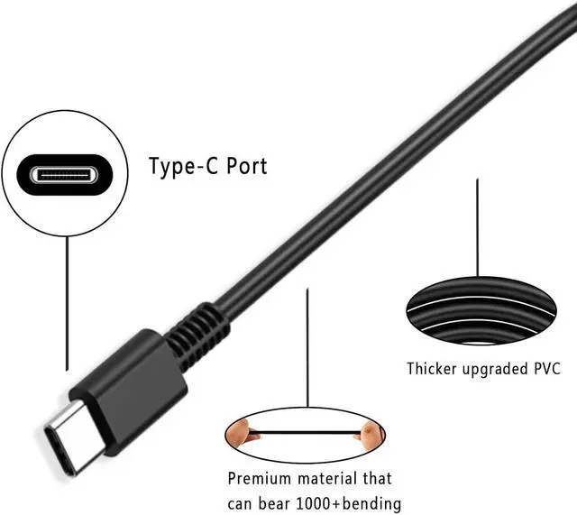 Alt view image 3 of 7 - 100W Type-C AC/DC Adapter Compatible with Lenovo ADL100YAC3A ADL100YCC3A ADL100UCGC2A ADL100ULGC2AADL 100UCGC2A ADL100ULGC2A ADL100YDC3A 5A11D52398 Laptop 20V 5A Power Supply Charger PSU