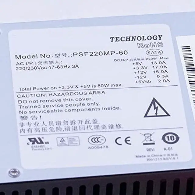 Alt view image 4 of 5 - PSU for CWT 8016 8116 8632 7932 220W Power Supply PSF220MP-60 DPS-220TB A/B/C PUD220M dps-220-TBA/TBB FSP150-10GSV