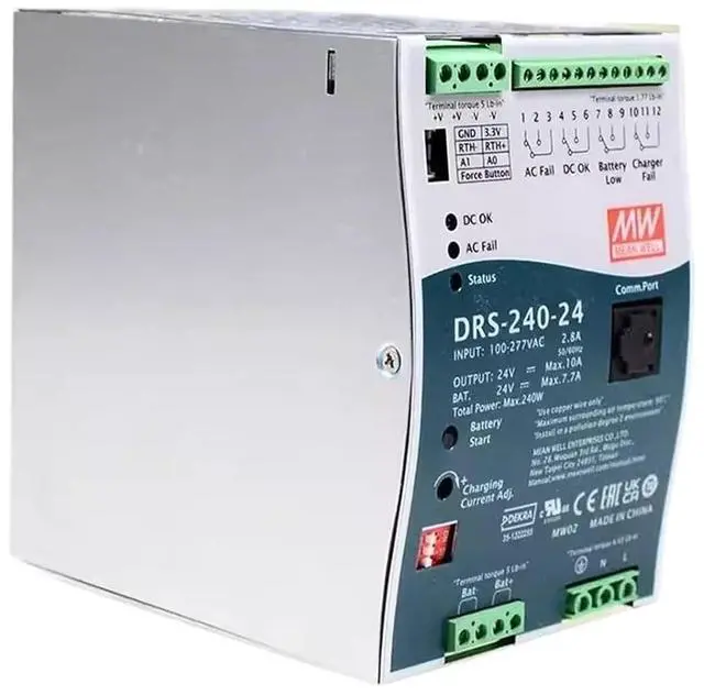 Main image of DRS-240 All-in-one Intelligent Security Power Supply 240w 12v 24v 36v 48v AC DC Power Units with DC UPS Battery Charger(DRS-240-12)