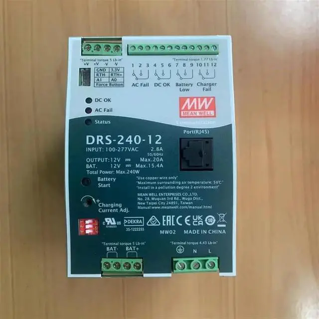 Alt view image 2 of 5 - DRS-240 All-in-one Intelligent Security Power Supply 240w 12v 24v 36v 48v AC DC Power Units with DC UPS Battery Charger(DRS-240-12)