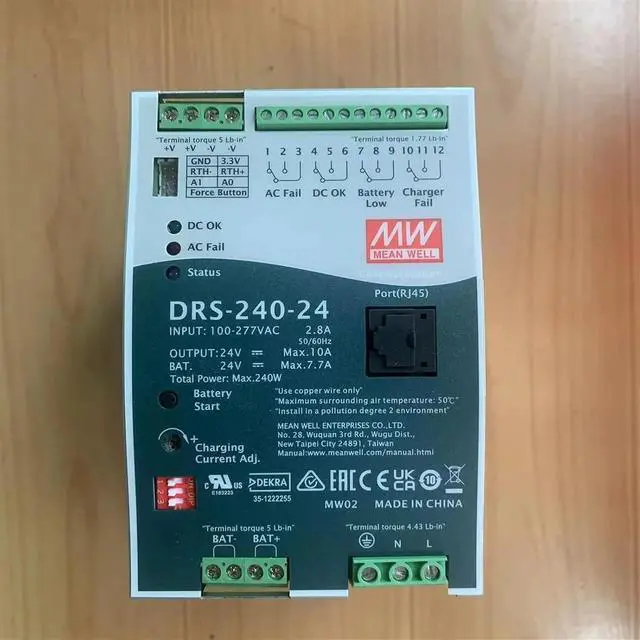 Alt view image 4 of 5 - DRS-240 All-in-one Intelligent Security Power Supply 240w 12v 24v 36v 48v AC DC Power Units with DC UPS Battery Charger(DRS-240-12)