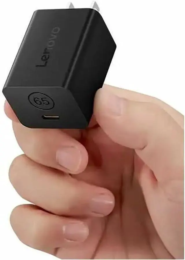 Alt view image 6 of 6 - Lenovo Nano 65W USB-C GaN Power Adapter, Black