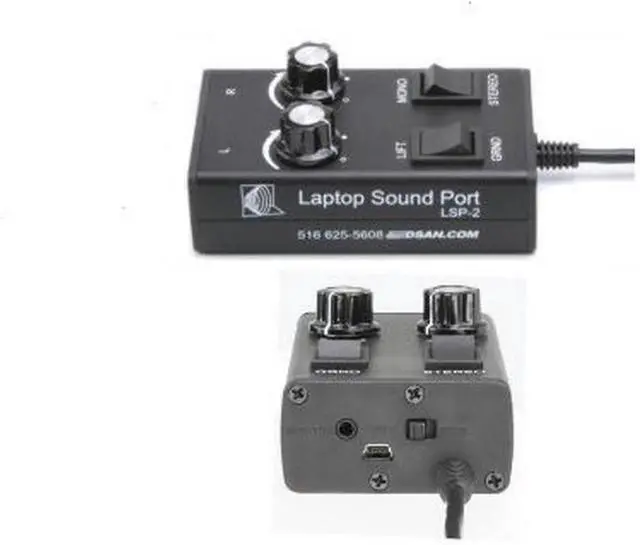 Alt view image 2 of 2 - DSAN LSP-2 Laptop Sound Port Compact Adapter with Ground Lift Switch
