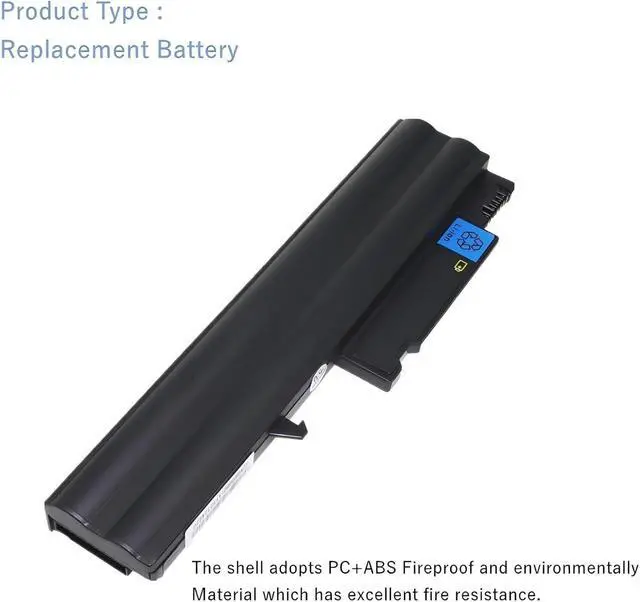 Alt view image 3 of 6 - Laptop Battery,Compatible for Lenovo ThinkPad R50E R50p R51 R51e R52 T40 T40P T41 T41p T42 T42P T43 T43P 08K8192 92P1064 08K8193