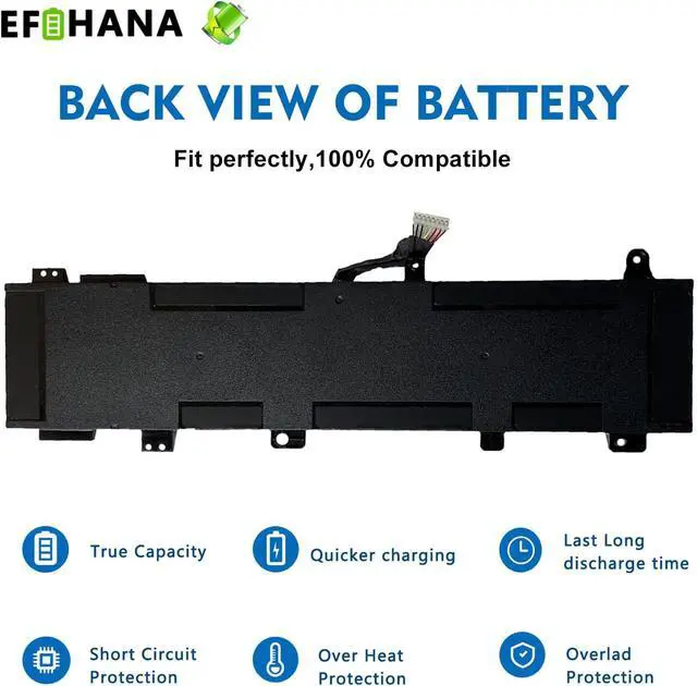 Alt view image 2 of 6 - C41N1906-1 Laptop Battery Replacement for ASUS TUF Gaming A17 FA706 FA706IU FA706II A15 FA506 FA506QR FA506II 2021 F15 FX506 FX506L FX506H Series 0B200-03590000 5845Wh 15.4V 90Wh