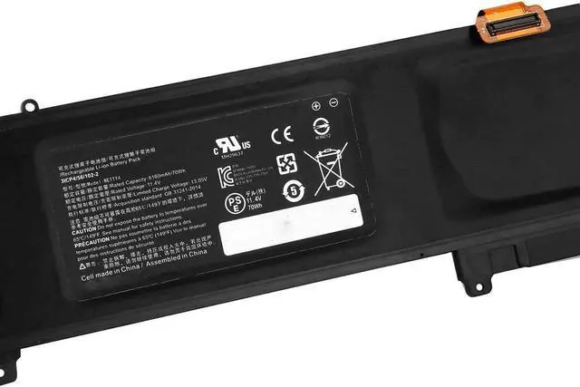 Alt view image 3 of 5 - BETTY4 Compatible Laptop Battery for Razer Blade 2016 14" V2 Series Laptop RZ09-0195 RZ09-0165 RZ09-01652E21 RZ09-01953E72 RZ09-01953E71 3ICP4/56/102-2 CN-B-1-BETTY4-73K-06472(11.4V 70Wh)