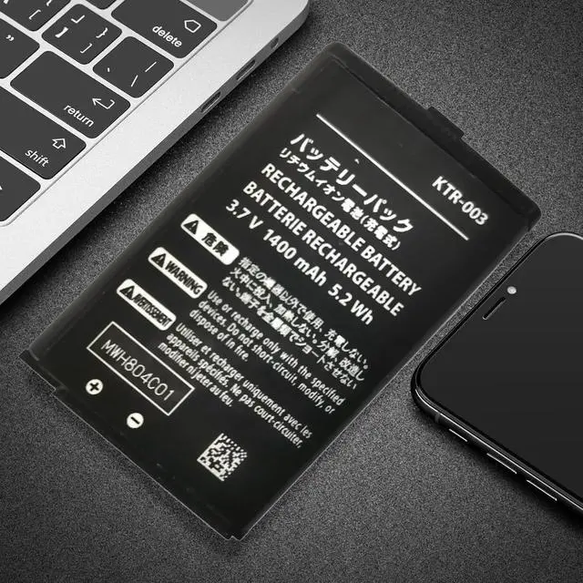 Alt view image 5 of 6 - 3.7 V 5.2 Wh 1400 mAh KTR-003 Laptop Battery Compatible for 3DS N3DS Handheld Gaming Console with Tools