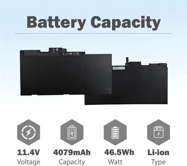 Alt view image 2 of 6 - 11.4V 46.5Wh CS03XL Battery,Compatible for HP Elitebook 745 755 840 848 850 G3 G4, ZBook 15u G3 G4 TA03.(TA03)