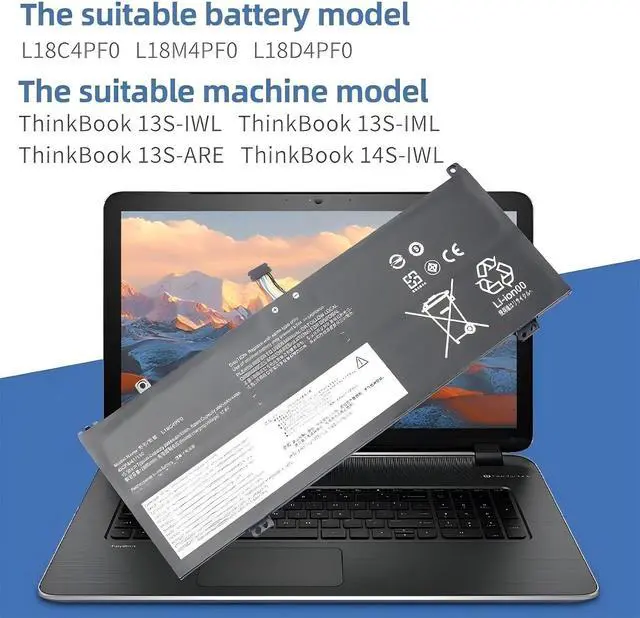 Alt view image 7 of 7 - L18C4PF0 L18M4PF0 L18D4PF0 Battery,Compatible for Lenovo ThinkBook,13s 14s 13s-IWL 13s-20R90071GE 14s-IWL 14s-20rm0009us