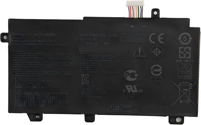 Alt view image 6 of 6 - Replacement Laptop Battery B31N1726,Compatible for ASUS FX504 FX504GD FX505 FX505G FX504G FX86 FX80G FX80GE/GD8750 FX95G Battery 4240mAh.(Short Battery Cable)