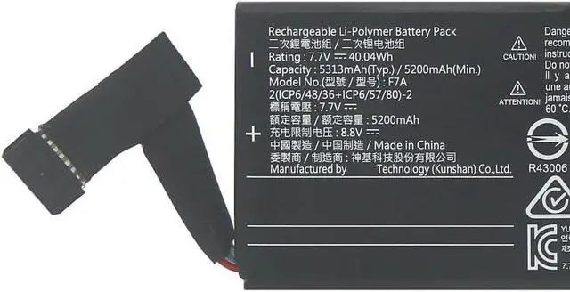 Alt view image 2 of 7 - F7A Battery Replacement for Steam Deck LCD Handheld Gaming PC Series(7.7V 40.04Wh)