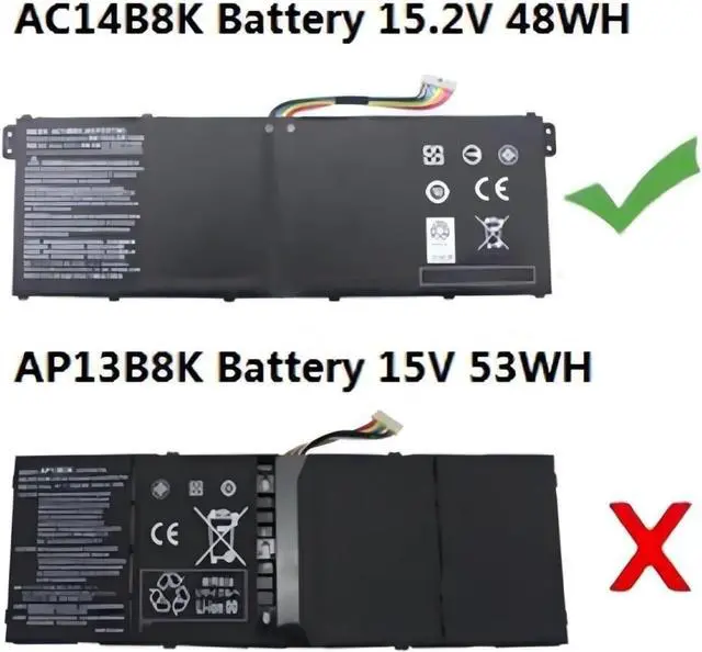 Alt view image 3 of 7 - AC14B8K Laptop Battery,Compatible for Acer Nitro 5 AN515-51 AN515-52 AN515-53,Compatible for Aspire V3-371 V3-111 ES1-111 ES1-512 R3-131T R5-471T R7-371T R7-372T
