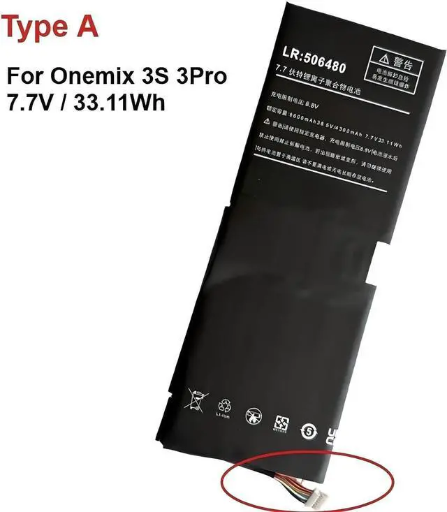 Alt view image 2 of 6 - 506480 Notebook Laptop Tablet PC Battery,Compatible for One-Netbook OneMix 3 3S 3Pro OneMix3 OneMix3 Pro OneMix3S Bateria 8.8V.(Cool)