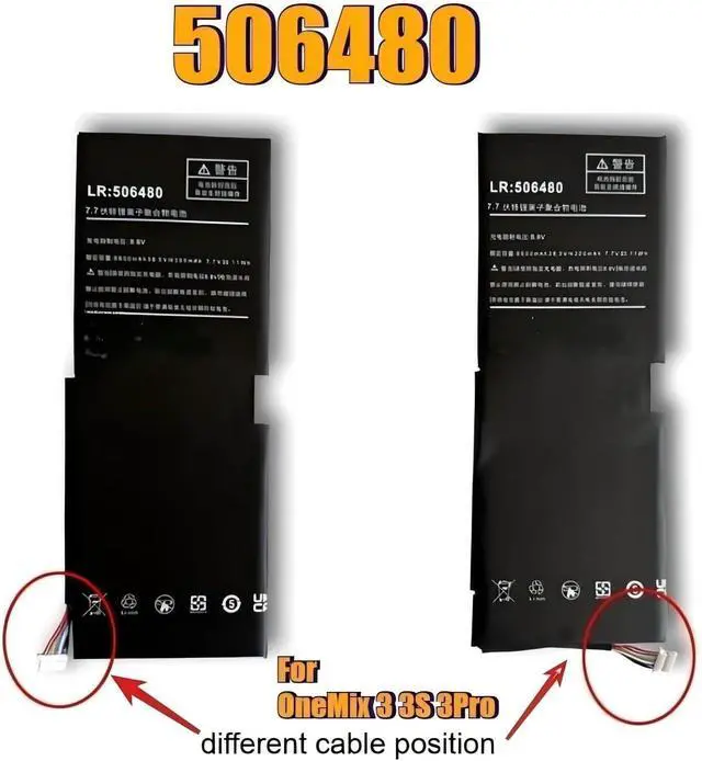 Alt view image 3 of 6 - 506480 Notebook Laptop Tablet PC Battery,Compatible for One-Netbook OneMix 3 3S 3Pro OneMix3 OneMix3 Pro OneMix3S Bateria 8.8V.(Cool)