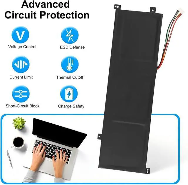 Alt view image 3 of 7 - SSBS81 Laptop Battery,Compatible for Mechrevo 10 16 Pro Code01 2022 Edition 2023 R5 R7-6800H Tablet PC 16HD-5BB6U 11.55V 70Wh