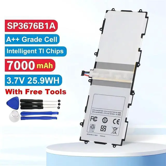 Alt view image 2 of 7 - Sp3676b1a (1s2p) Tablet Battery,Compatible for Samsung Galaxy Note 10.1 Tab 2 P5100 P5110 P7500 P7510 N8000 N8010 N8013 7000mAh.