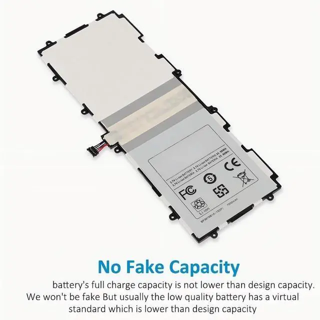 Alt view image 5 of 7 - Sp3676b1a (1s2p) Tablet Battery,Compatible for Samsung Galaxy Note 10.1 Tab 2 P5100 P5110 P7500 P7510 N8000 N8010 N8013 7000mAh.