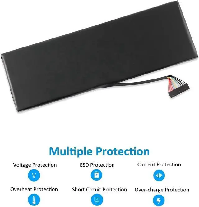 Alt view image 4 of 7 - BTY-M47 Laptop Battery,Compatible for MSI GS40 GS43 GS43VR 6RE GS40 6QE 2ICP5/73/95-2 MS-14A3 MS-14A1 7.6V 8060mAh