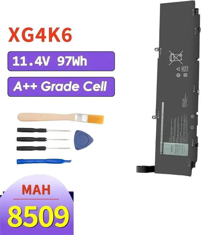 Alt view image 2 of 6 - BVbh XG4K6 97Wh Laptop Battery,Compatible for XPS 17 9700/9710 Precision 5750/5750 Series 01RR3/F8CPG/0F8CPG 8509mah