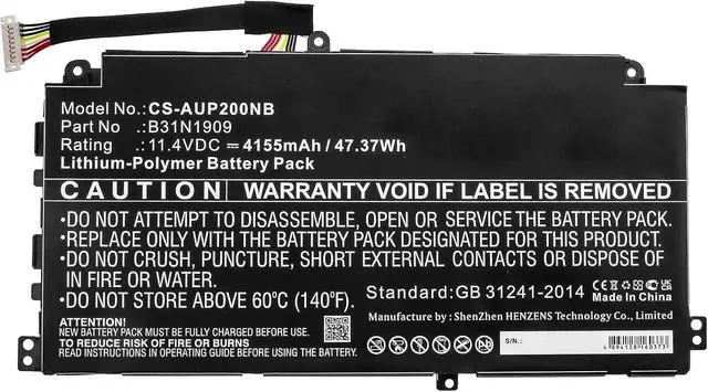 Alt view image 3 of 5 - Replacement Battery for Asu's 0B200-03670000,B31N1909,PN:0B200-03670000,B31N1909,4155mAh