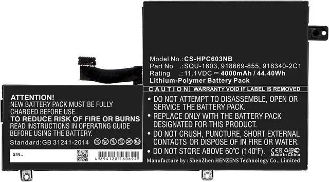 Alt view image 3 of 5 - Replacement Battery for H'P 11 G5 EE Chromebook,Choromebook 11 G5,PN:918340-2C1,918669-855,SQU-1603,4000mAh