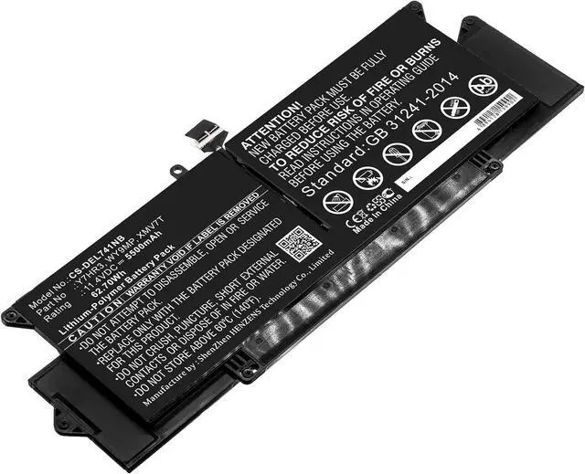 Main image of Replacement Battery for DEL'L Latitude 7410,PN:35J09,7YX5Y,WY9MP,XMV7T,Y7HR3,YJ9RP,5500mAh