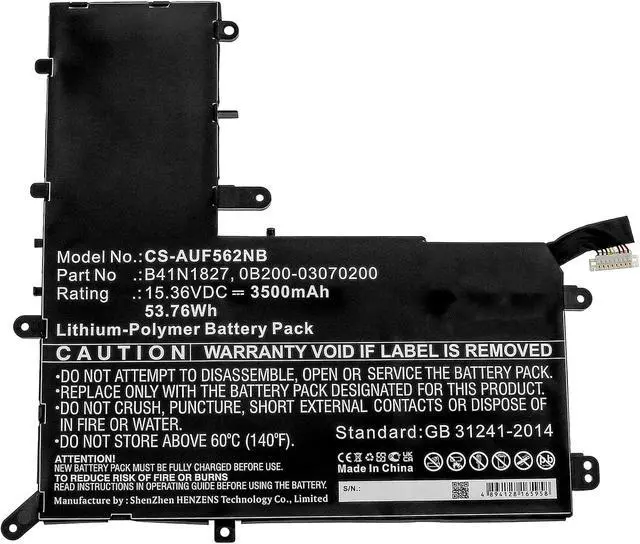 Alt view image 3 of 5 - Replacement Battery for Asu's 0B200-03070200,B41N1827,PN:0B200-03070200,B41N1827,3500mAh