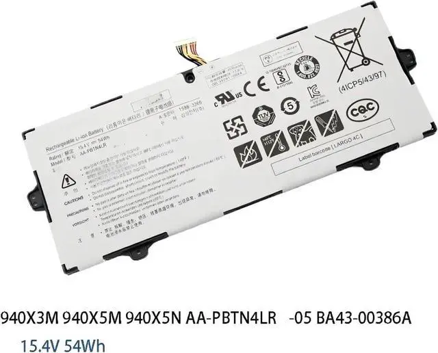 Alt view image 2 of 5 - 15.4V 54Wh AA-PBTN4LR Laptop Battery,Compatible for Samsung,940X3M 940X5M 940X5N AA-PBTN4LR-05 BA43-00386A PBTN4LR