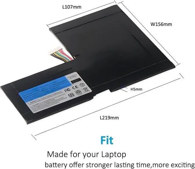 Alt view image 4 of 7 - BTY-M6F Laoptop Battery,Compatible for MSI,GS60 2QC 2QE 2PM 2PC 2PL 6QC PX60 6QE 6QD MS-16H2 MS-16H4 11.4V 4640mAh.