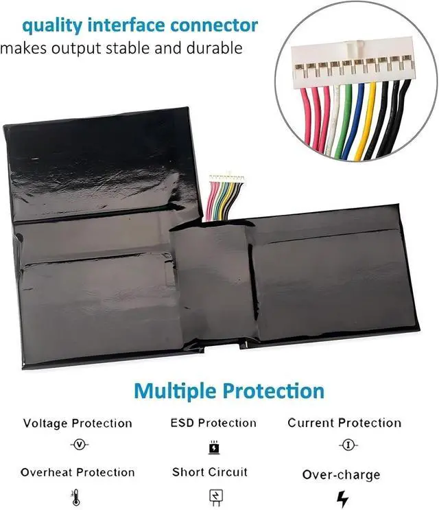 Alt view image 3 of 7 - BTY-M6F Laoptop Battery,Compatible for MSI,GS60 2QC 2QE 2PM 2PC 2PL 6QC PX60 6QE 6QD MS-16H2 MS-16H4 11.4V 4640mAh.