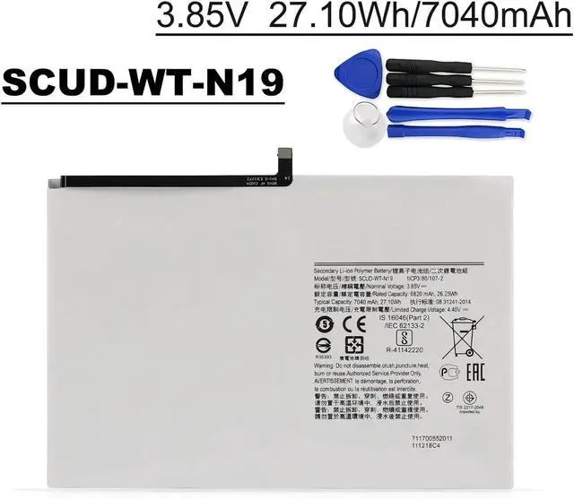 Alt view image 2 of 7 - SCUD-WT-N19 Tablet Battery,Compatible for Samsung Galaxy Tab A7 10.4 2020 10.4" SM-T500 SM-T505 SM-T500N SM-T505N SM-T503 SM-T507