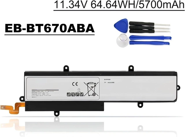 Alt view image 2 of 7 - EB-BT670ABA AA1G907KS Laptop Battery,Compatible for Samsung Galaxy View 18.4" SM-T670 SM-T677A Series AA2J929BS EB-BT670ABE 5700mAh/64.64Wh