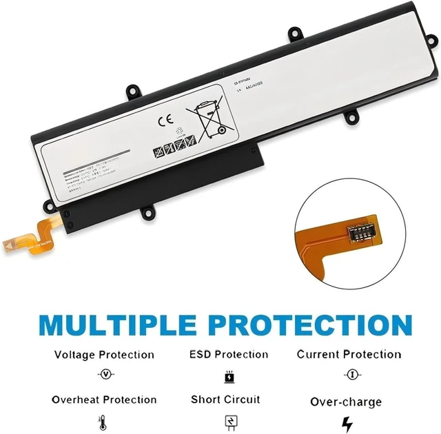 Alt view image 5 of 7 - EB-BT670ABA AA1G907KS Laptop Battery,Compatible for Samsung Galaxy View 18.4" SM-T670 SM-T677A Series AA2J929BS EB-BT670ABE 5700mAh/64.64Wh