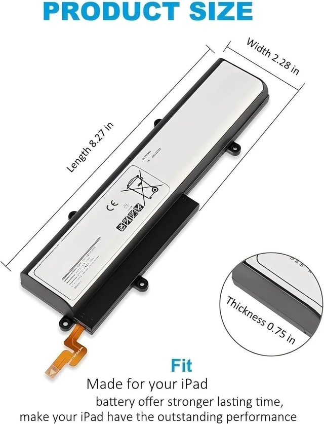 Alt view image 6 of 7 - EB-BT670ABA AA1G907KS Laptop Battery,Compatible for Samsung Galaxy View 18.4" SM-T670 SM-T677A Series AA2J929BS EB-BT670ABE 5700mAh/64.64Wh