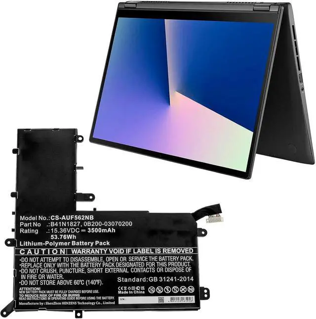 Alt view image 5 of 5 - Replacement Battery for Asu's 0B200-03070200,B41N1827,PN:0B200-03070200,B41N1827,3500mAh