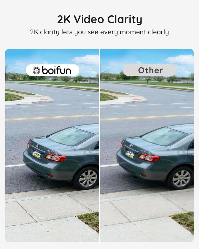 Alt view image 3 of 7 - BOIFUN Video Doorbell Camera Wireless No Subscription Required, 2K HD, 166° Wide View, HDR Night Vision, Motion Alerts, Two-Way Audio & Package Watch with Chime, Battery Powered, 2.4 GHz Wi-Fi Only