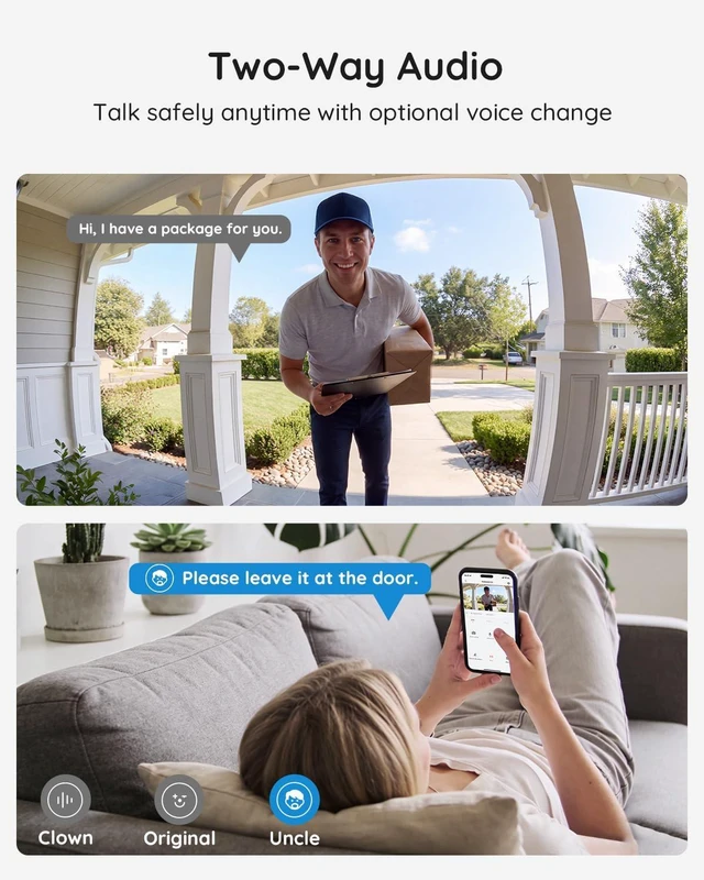 Alt view image 5 of 7 - BOIFUN Video Doorbell Camera Wireless No Subscription Required, 2K HD, 166° Wide View, HDR Night Vision, Motion Alerts, Two-Way Audio & Package Watch with Chime, Battery Powered, 2.4 GHz Wi-Fi Only