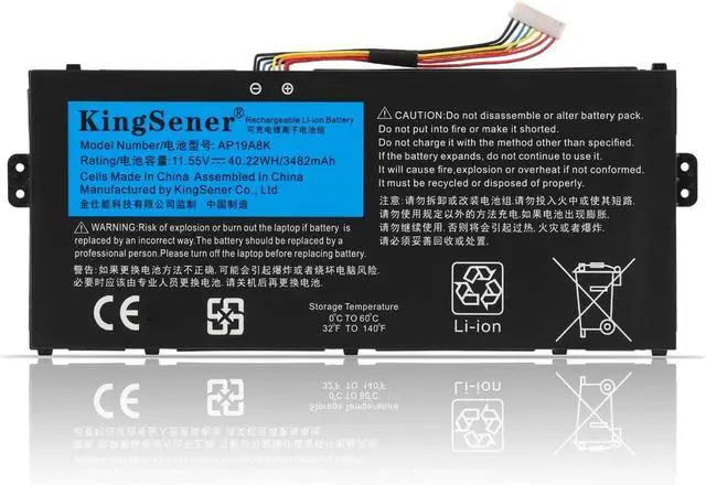 Main image of AP19A8K Laptop Battery for Acer Chromebook Spin 11 CP311-1H CP311-2H CP311-1HN CP311-2HN CP311-1H-C1FS CP311-2H-C679 CP311-2H-C7QD CP311-2H-C3KA Spin 511 R752T R752TN-C07T R752T-C3M5 40.22Wh
