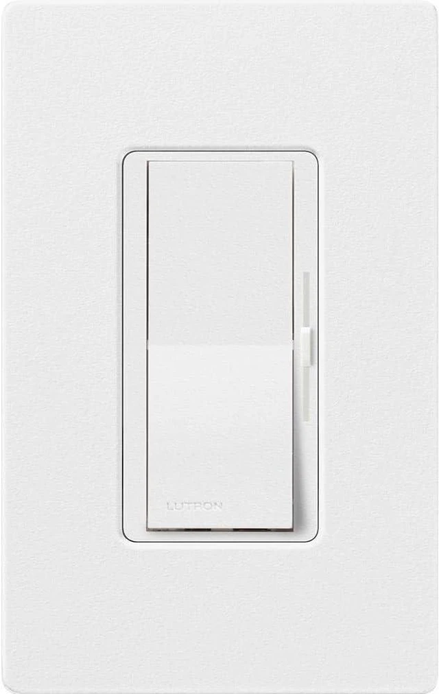 Alt view image 3 of 7 - Lutron Diva LED+ Dimmer for Dimmable LED, Halogen and Incandescent Bulbs | Single-Pole or 3-Way | DVSCCL-153P-SW | Snow